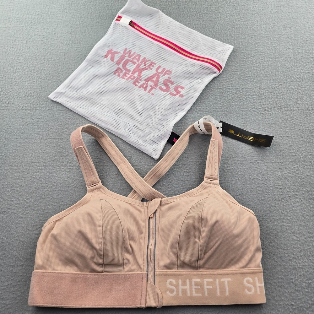 Shefit Luxe Ultimate Sports Bra Womens Brown Moisture Wicking Nylon Stretch